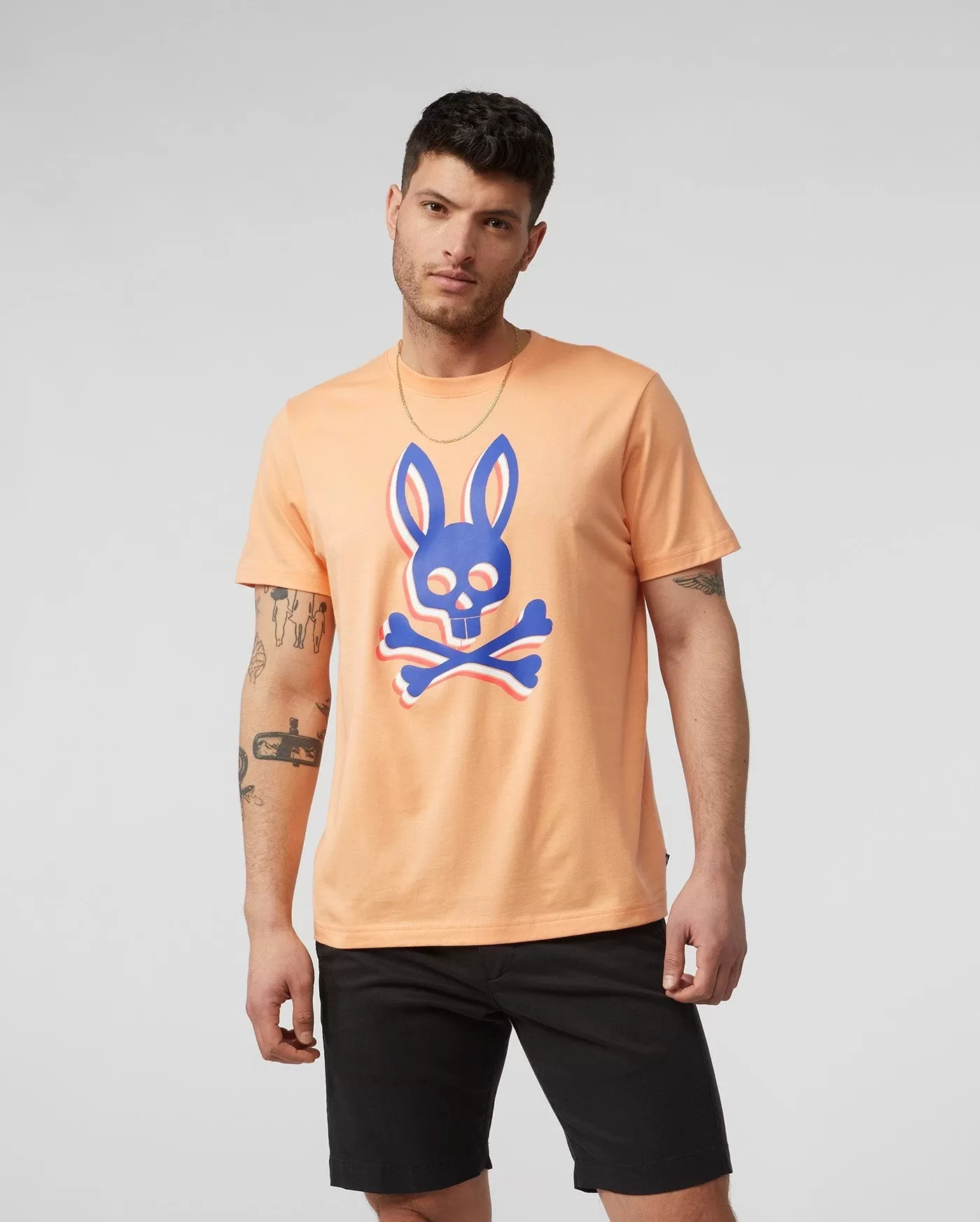 Psycho Bunny Mens Henton Graphic Tee - Sunset Sky