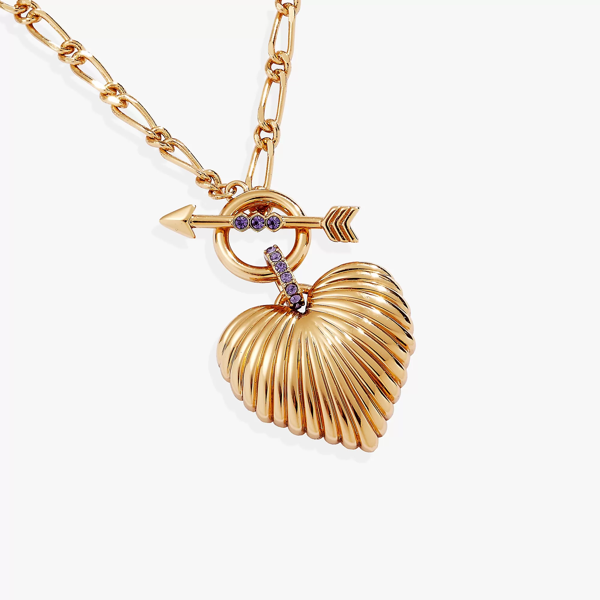 Puffy Heart Toggle Necklace