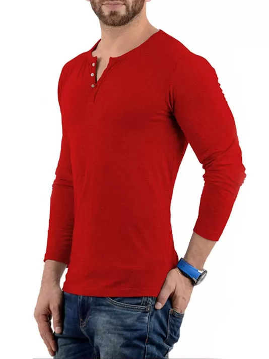 Red Henley T-Shirt