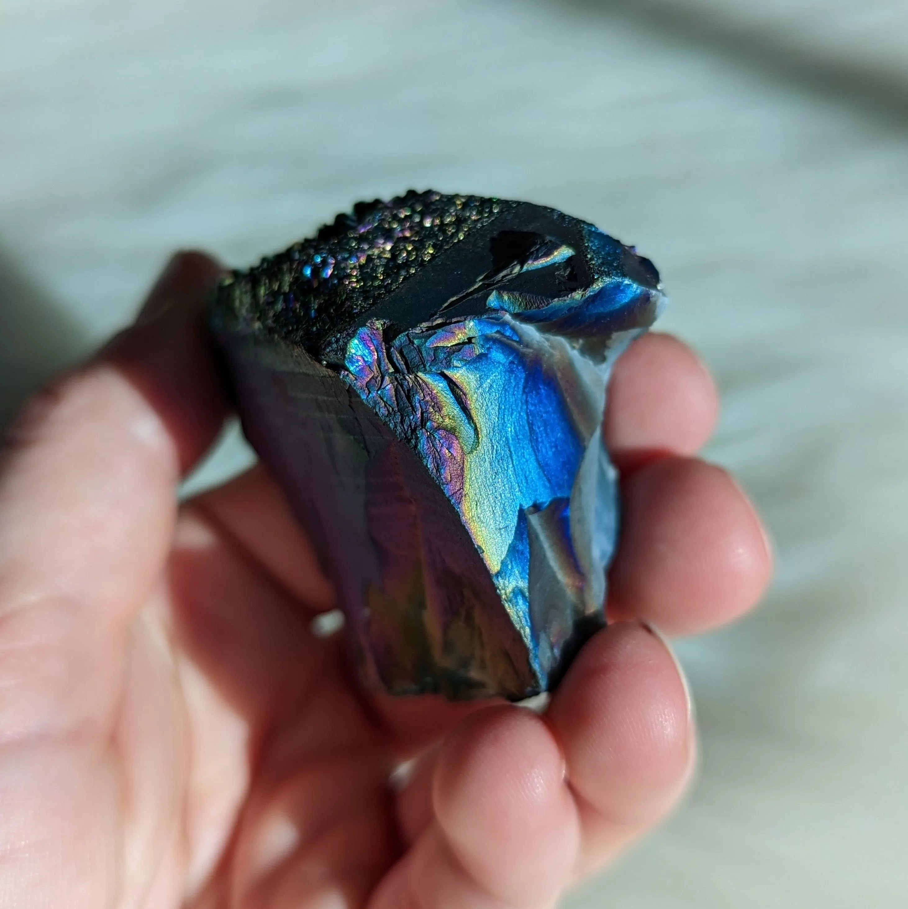 RESERVED | Titanium Rainbow Aura Amethyst Cluster #9~ Vibrant and Energetic