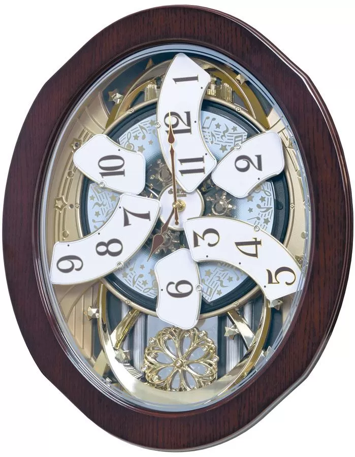 Rhythm Grand Anthology Musical Motion Wall Clock- Swarovski - 30 Melodies