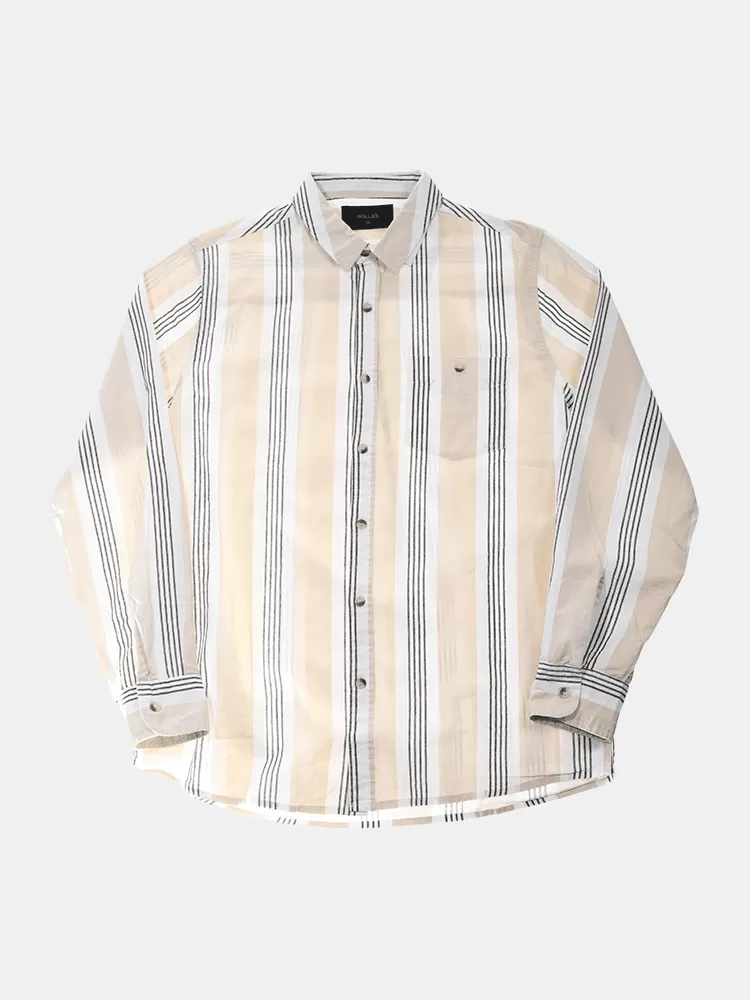 Rollas Men At Work Stripe Shirt - Natural