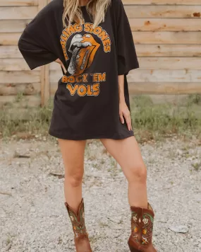 Rolling Stones Rock 'Em Vols Off Black Oversized Tee