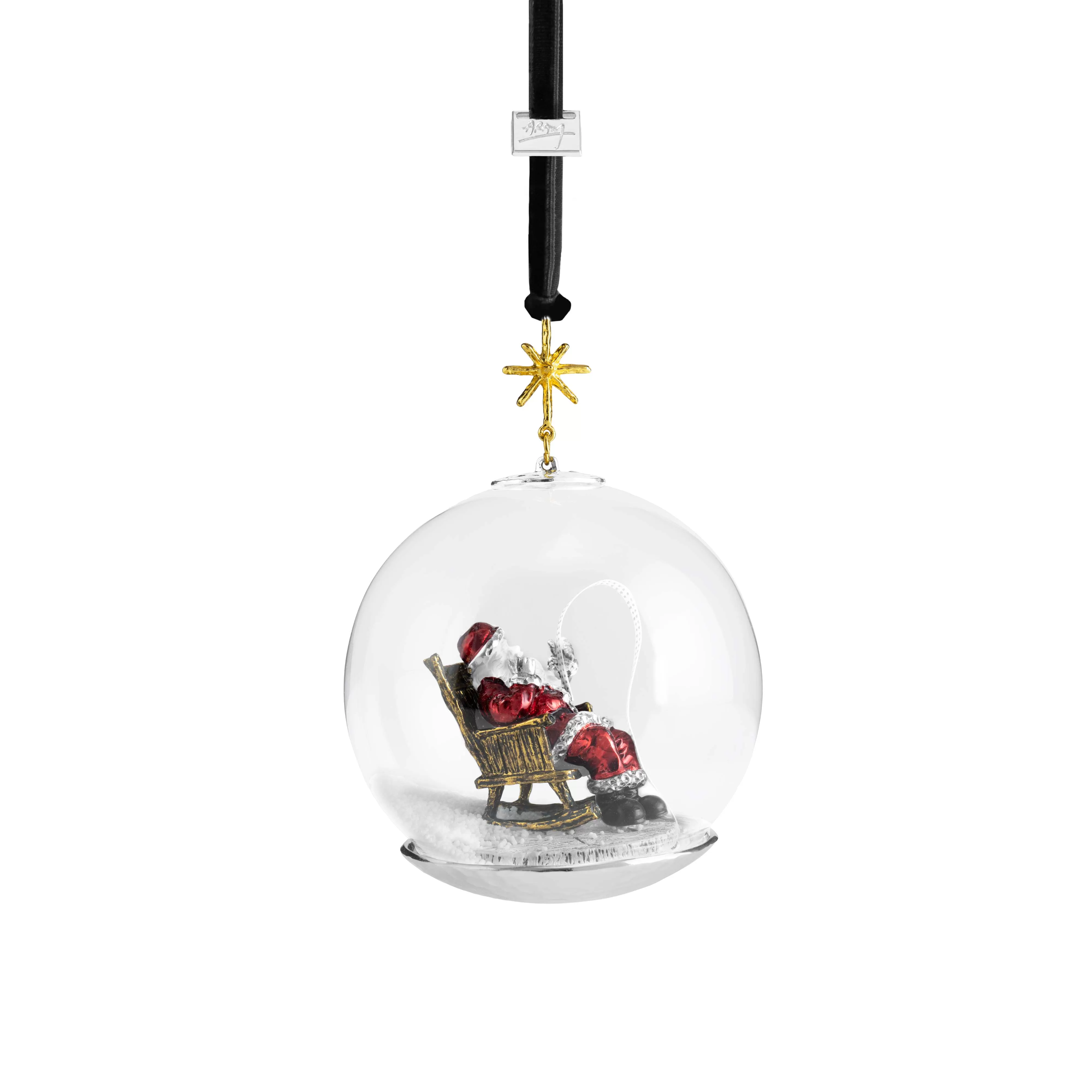 Santa Snow Globe Ornament