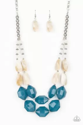 Seacoast Sunset - Blue Paparazzi Necklace