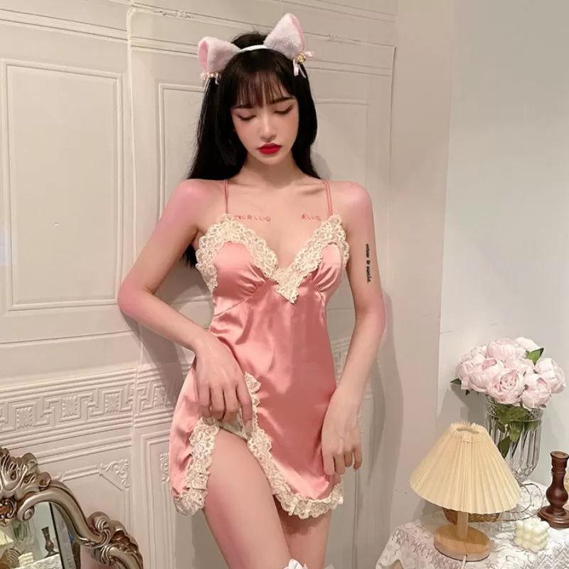 Sexy Lace Slip Dress Pajamas AD210219