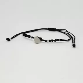 Silver Heart - Adjustable Bracelet [Stainless Steel]