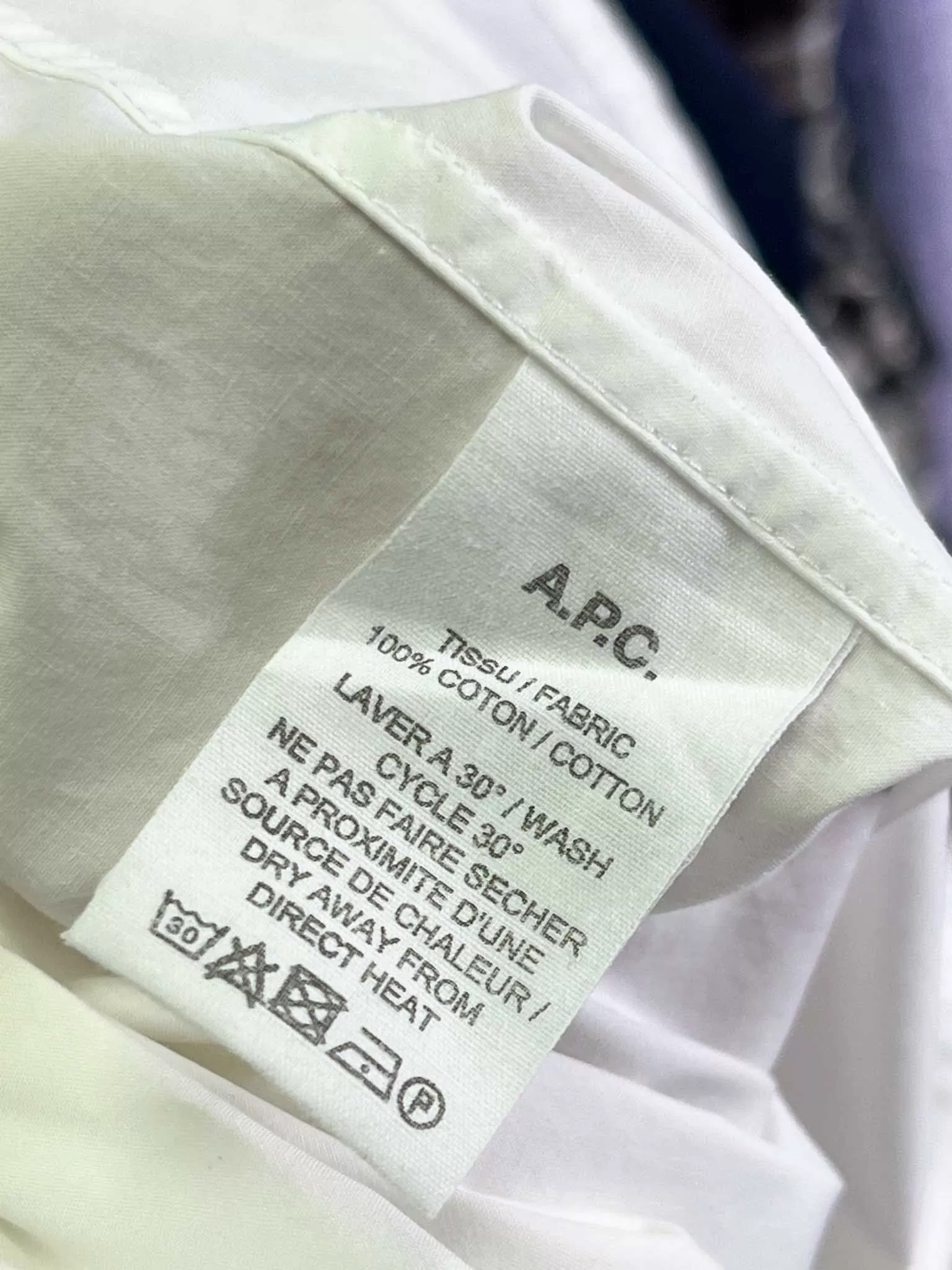 Size XS - A.P.C White Shirt