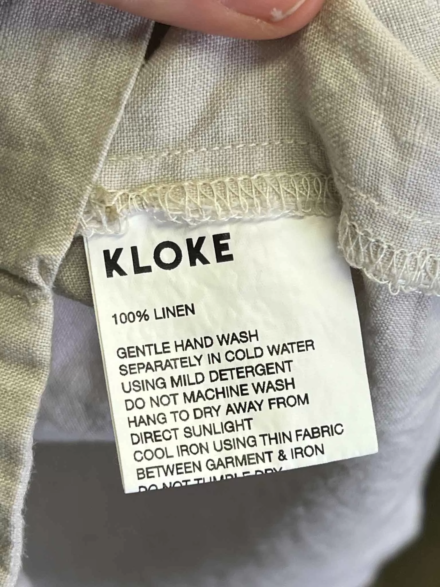 Size XS - Kloke Ecru Map Linen Shirt