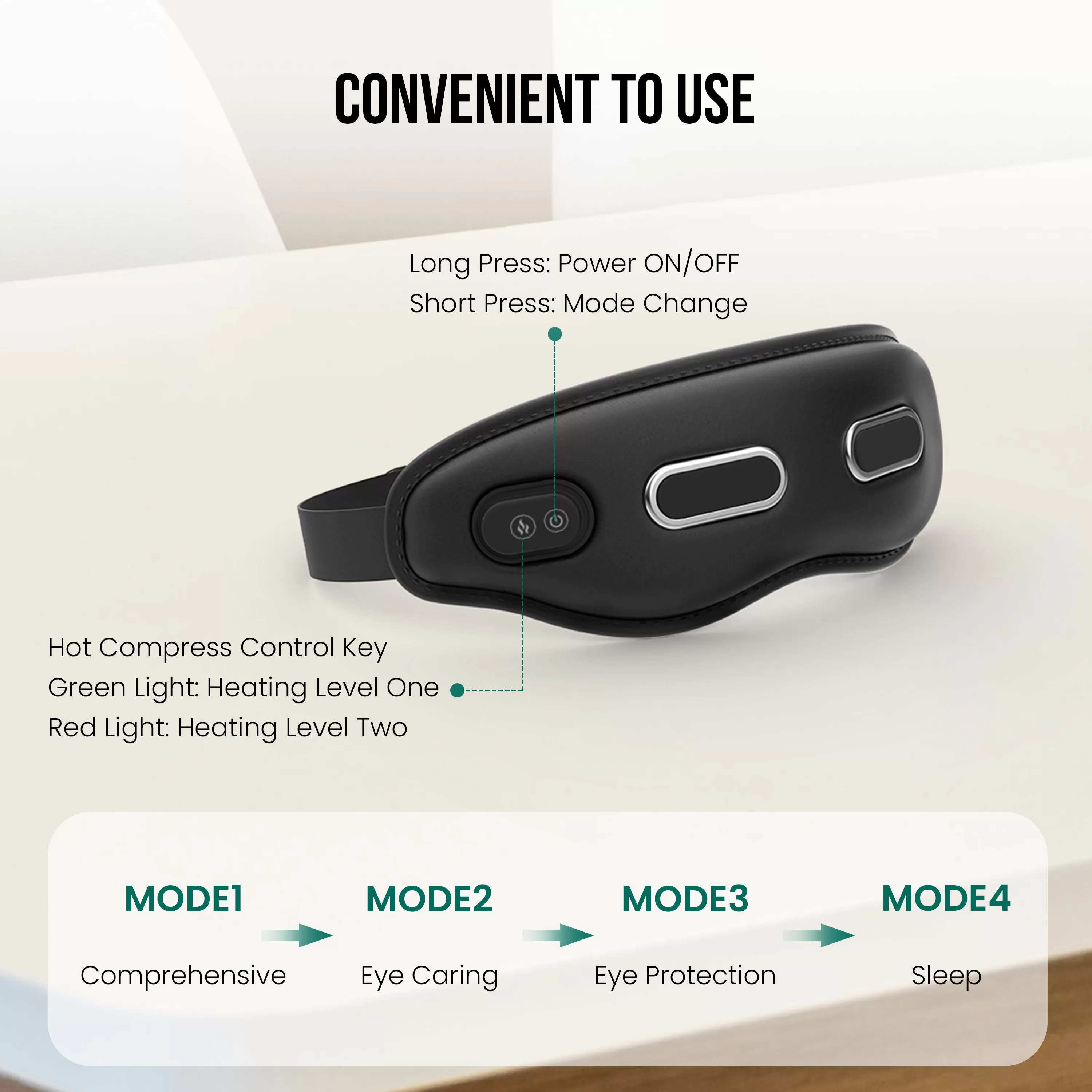 Snailax Cordless and Rechargeable Heated Eye Massager Mask for Migranes -- SL-623