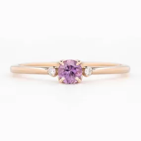 Sofia Ring 4mm 0.35ct Pink Umba Sapphire, 14K Rose Gold