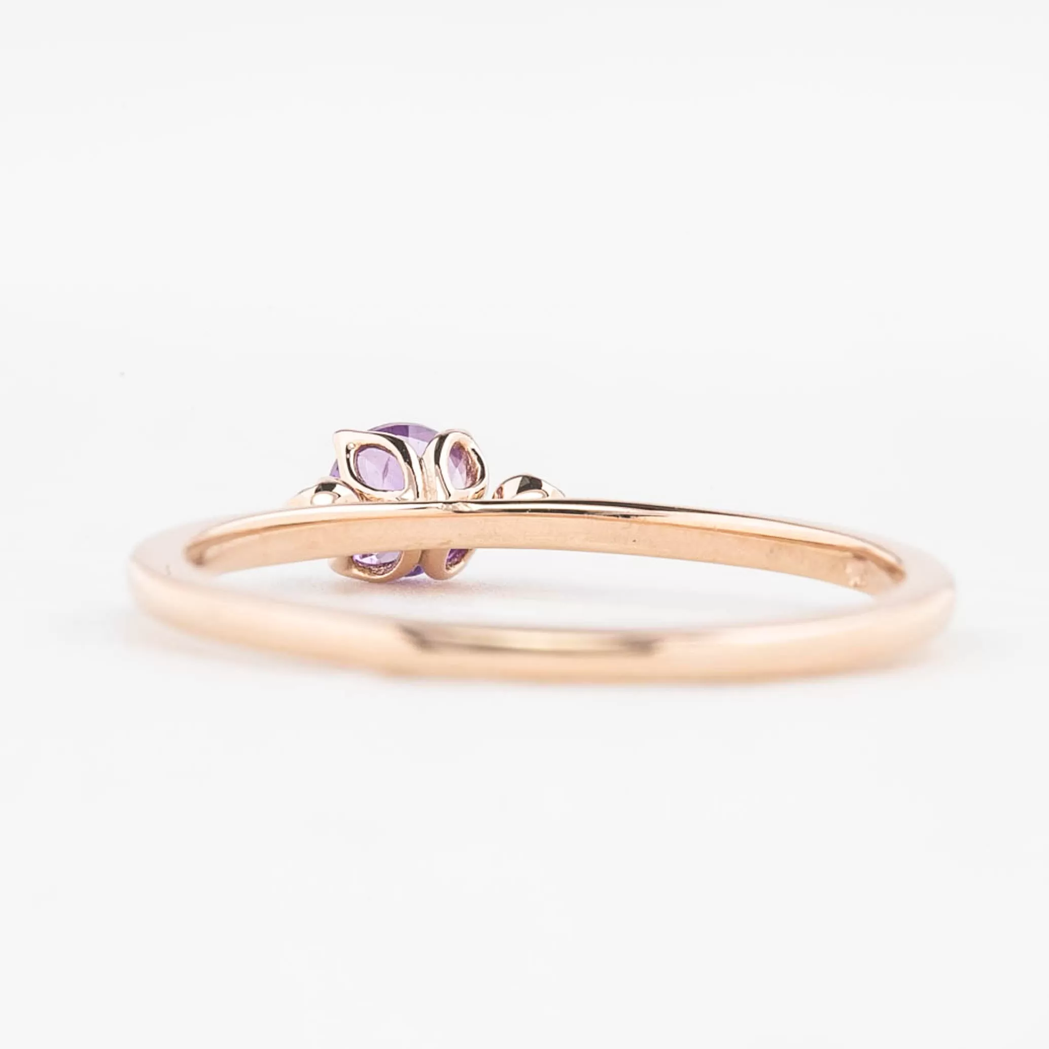 Sofia Ring 4mm 0.35ct Pink Umba Sapphire, 14K Rose Gold