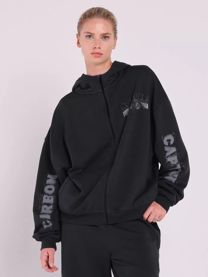 Sweatjacke Unisex in Anthrazit Carbi