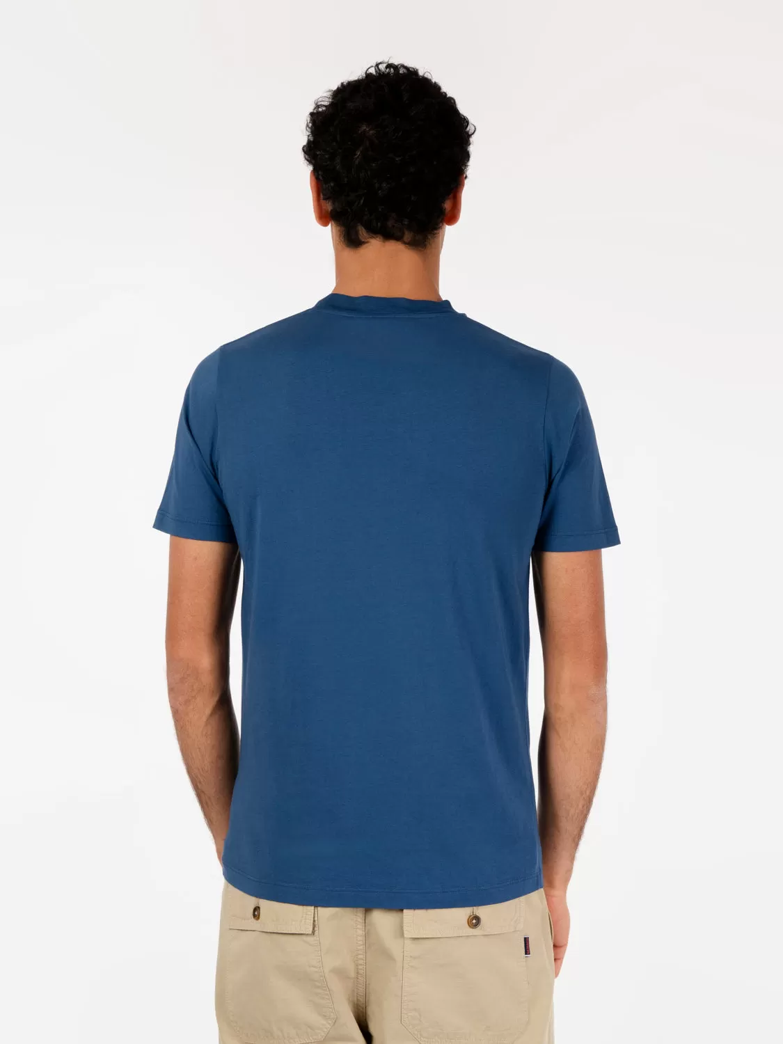 T-shirt basic a maniche corte blu