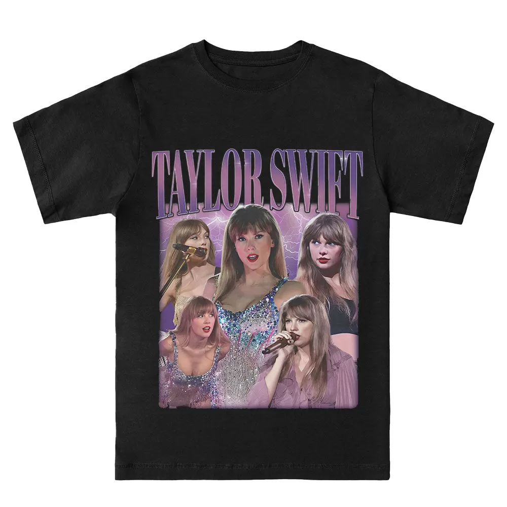 Taylor Swift Purple Fearless Vintage Tee - Black