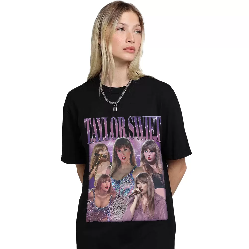 Taylor Swift Purple Fearless Vintage Tee - Black