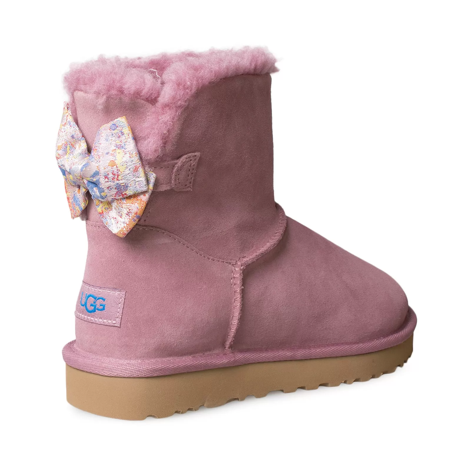 UGG Mini Bailey Bow Splatter Pink Dawn Boots - Women's