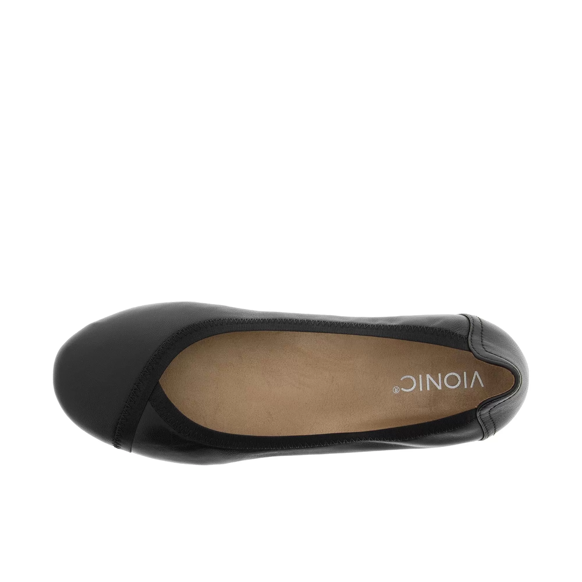 Vionic Womens Caroll Ballet Flat Black