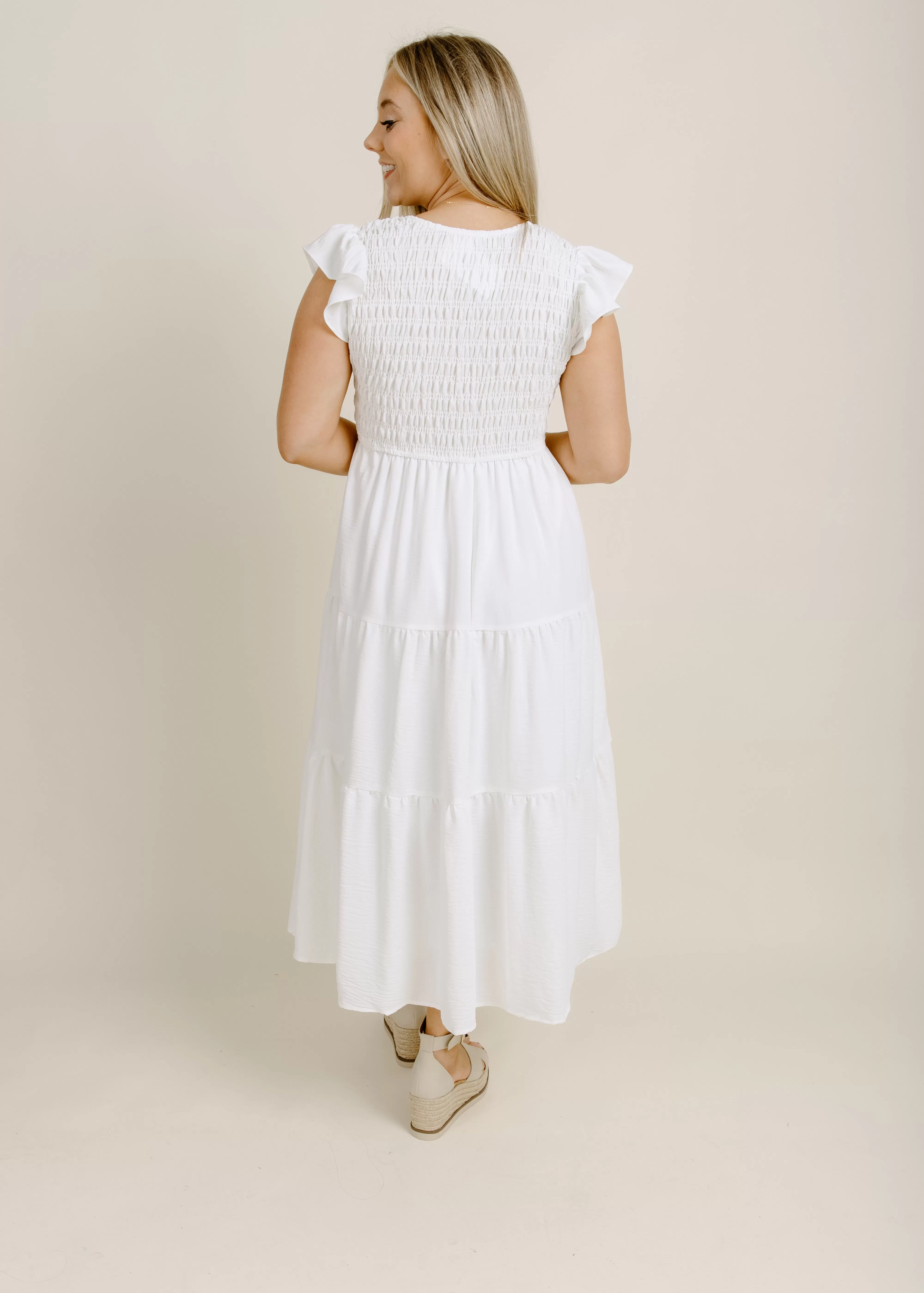 Wells Midi Dress - White