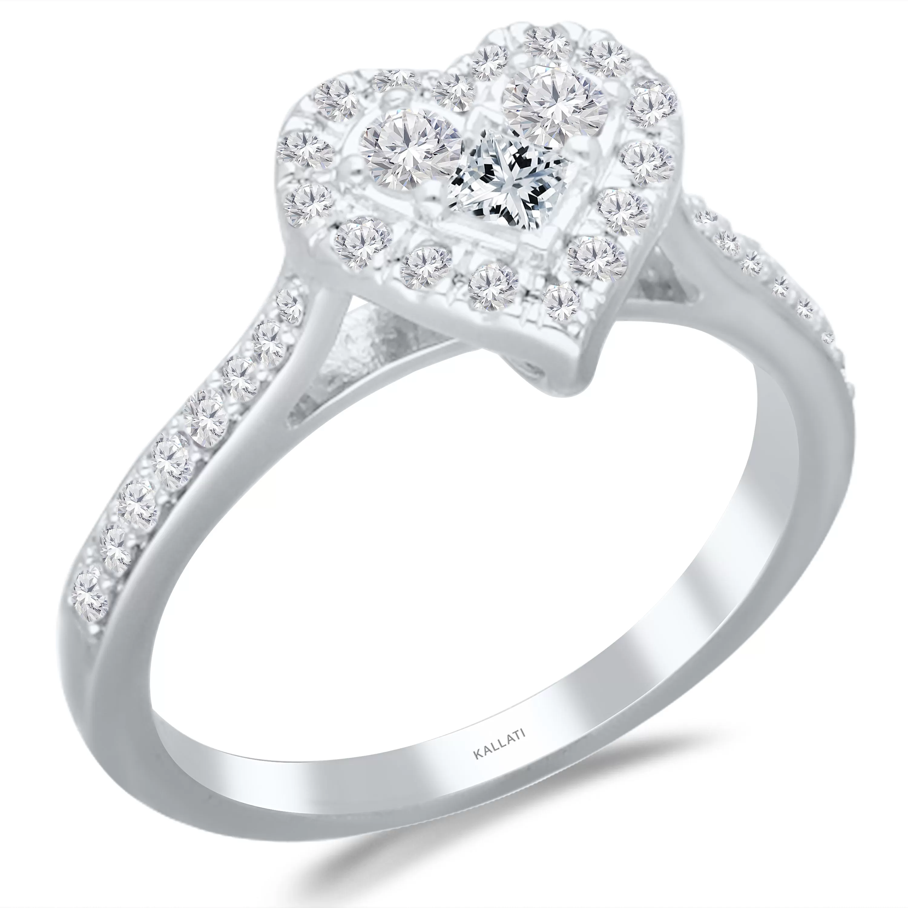 White Gold Diamond Eternal Heart Ring