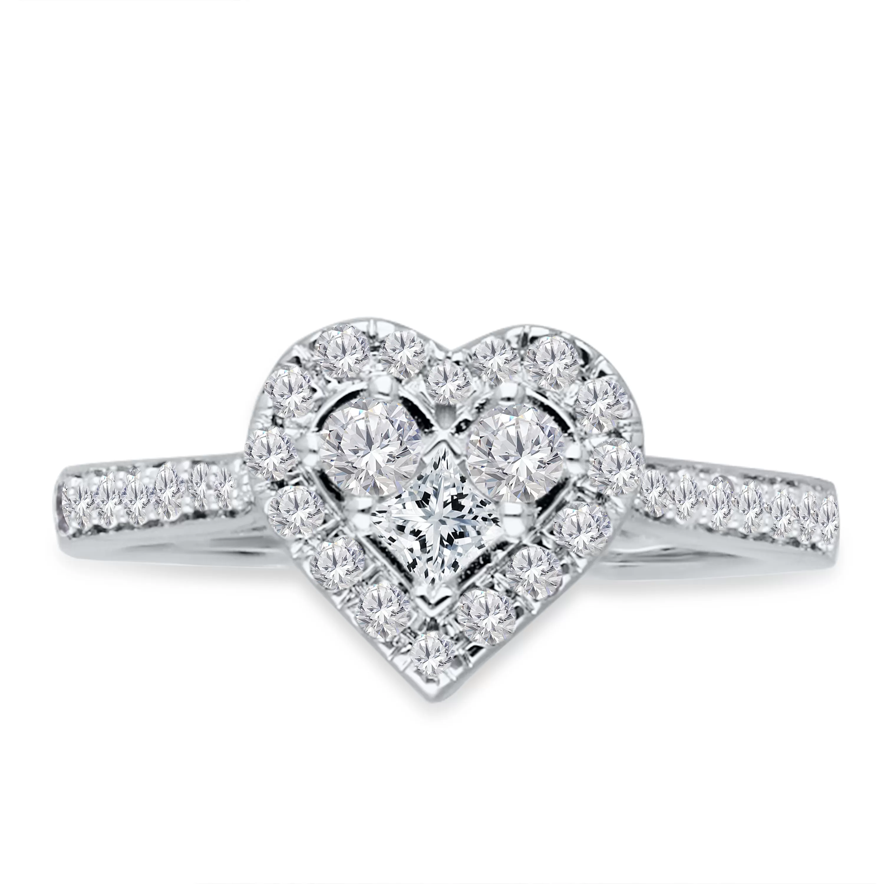 White Gold Diamond Eternal Heart Ring