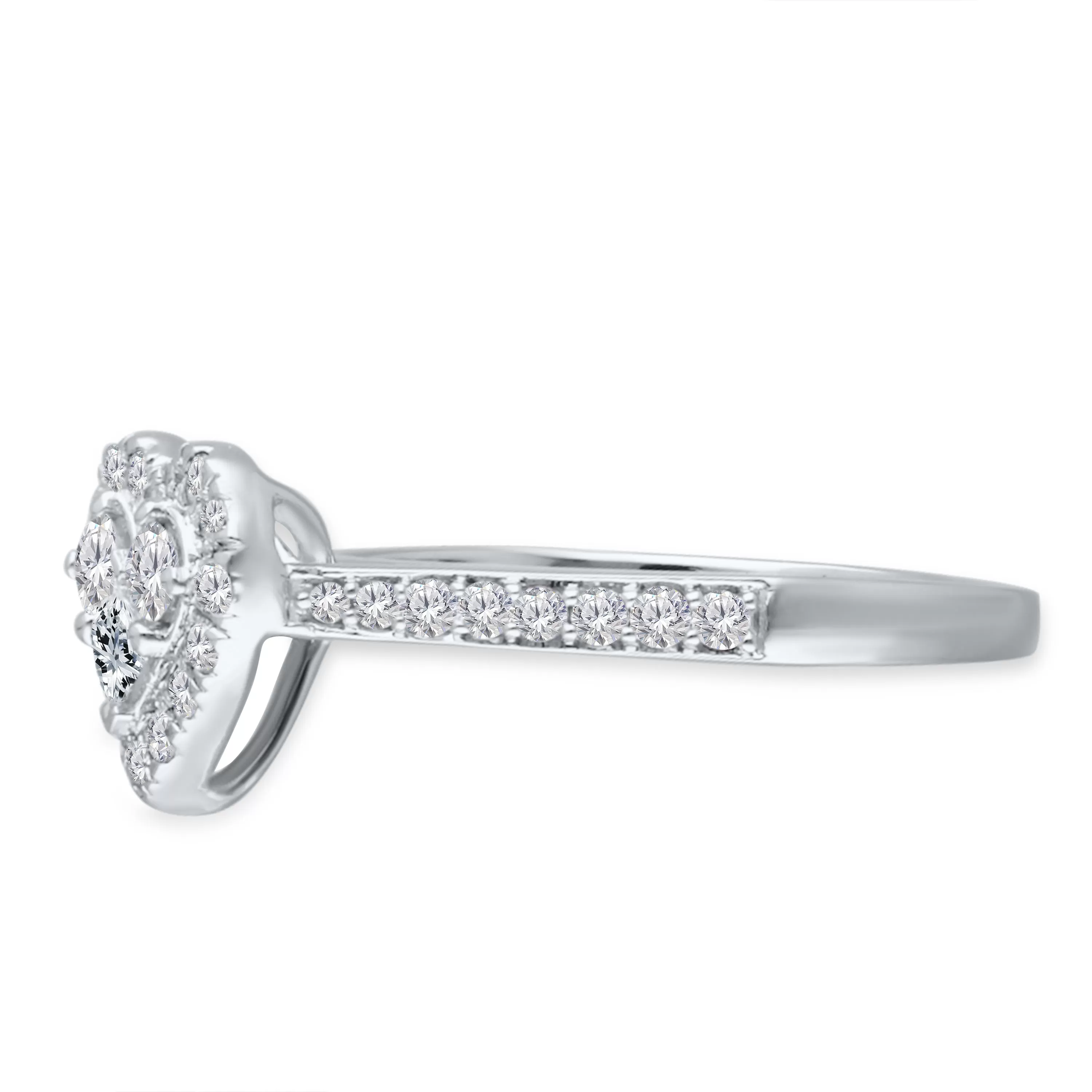 White Gold Diamond Eternal Heart Ring