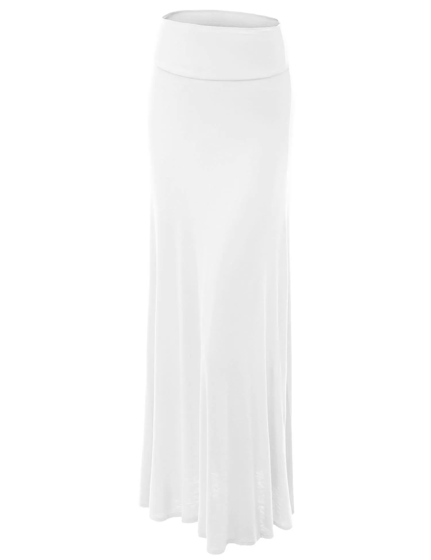 Womens Fold-Over Maxi Skirt