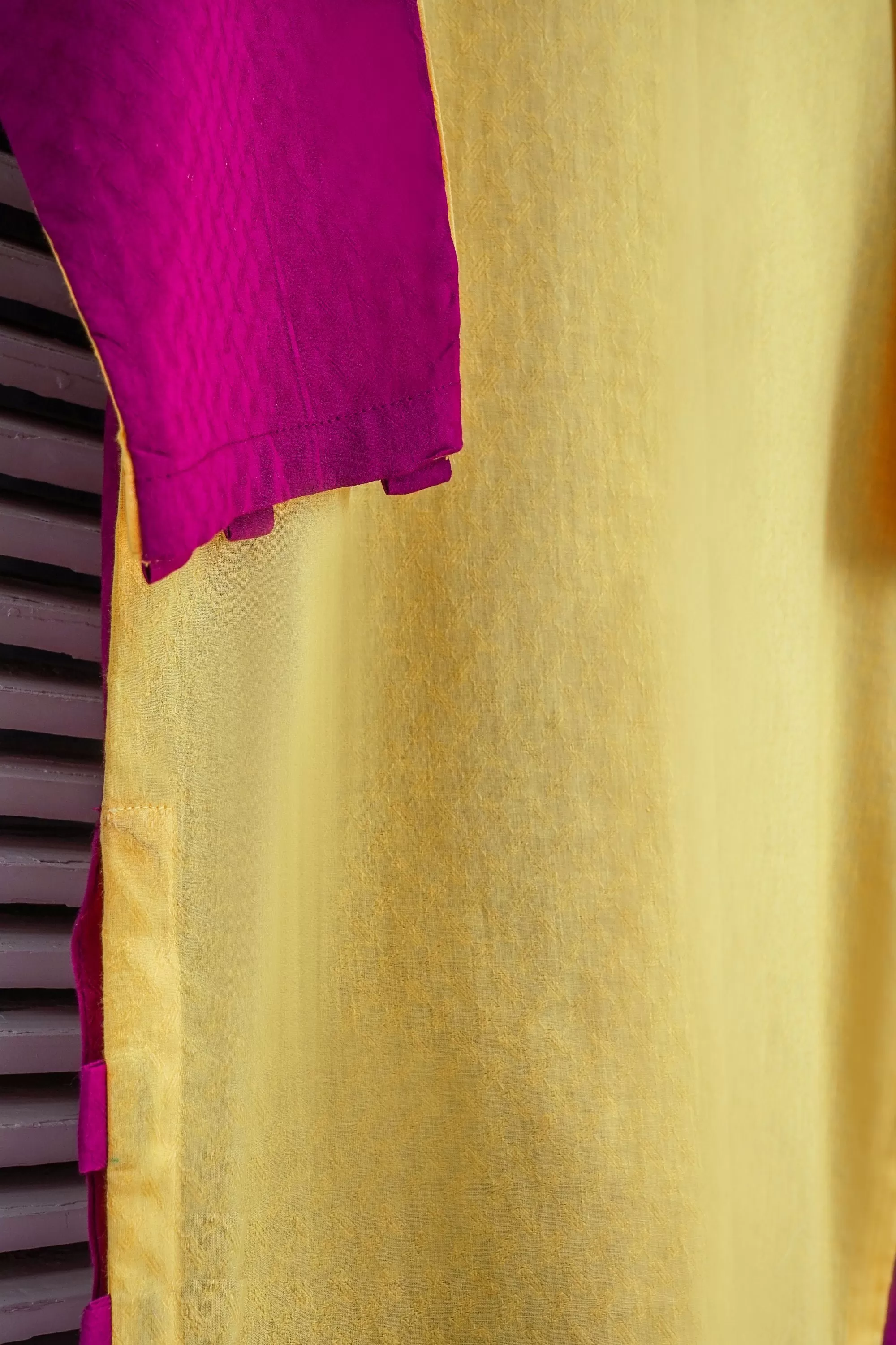 Yellow & Magenta Reversible Kurta