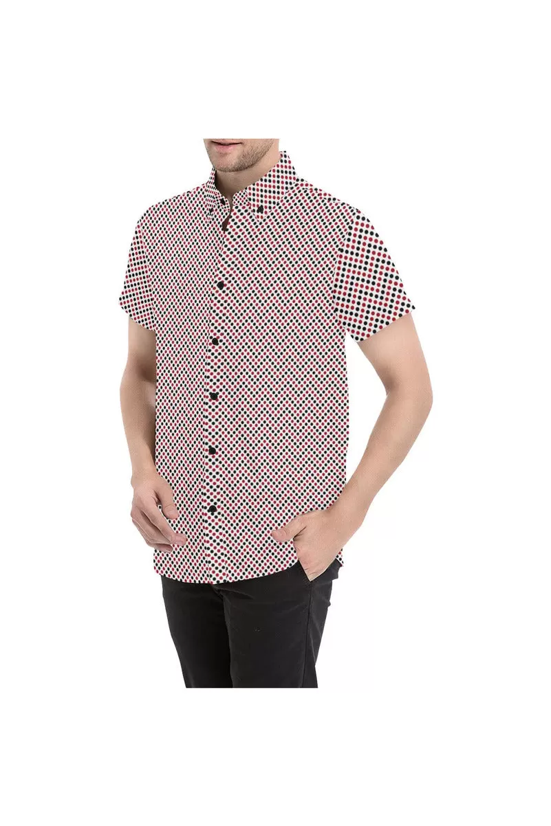 Zig Zag Dots Men's Short Sleeve Shirt