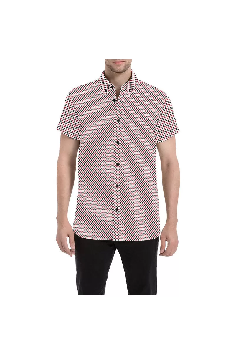 Zig Zag Dots Men's Short Sleeve Shirt