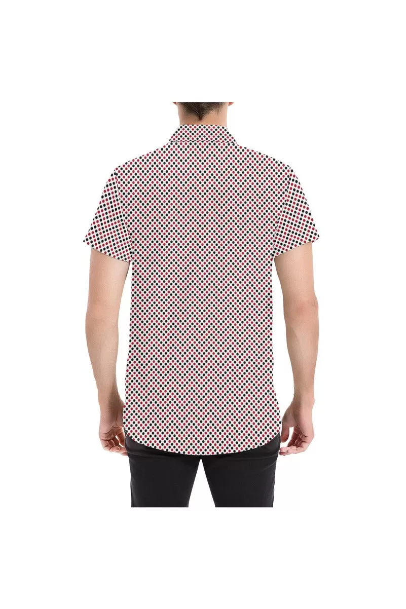 Zig Zag Dots Men's Short Sleeve Shirt